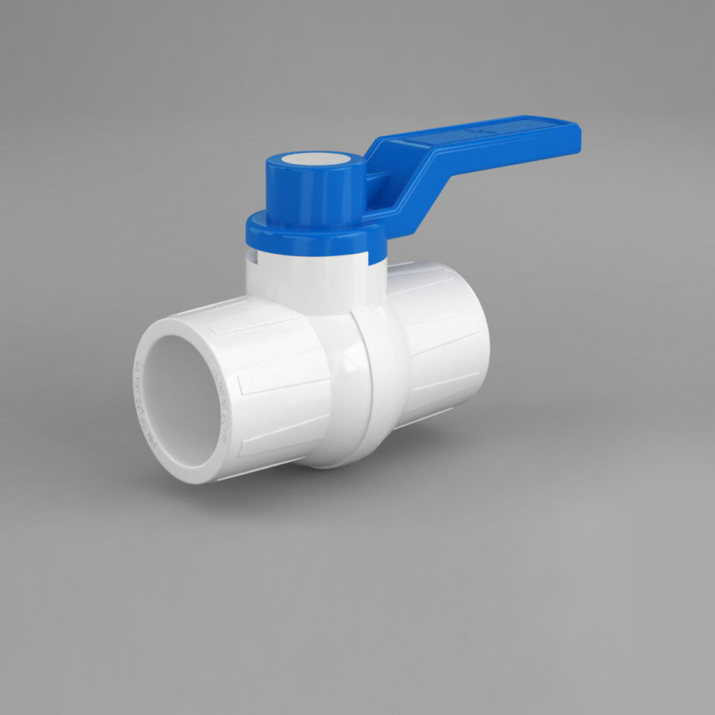 Solid UPVC Ball Valve Long Handle