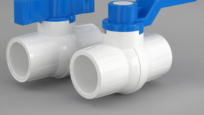 White Solid UPVC Ball Valve